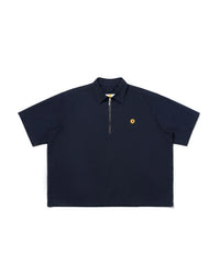 Oat Leja Quarter Zip Shirt Navy