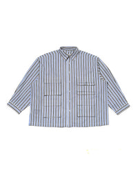Oat Lepa Shirt Stripes Blue/Black