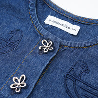 W.Essentiels Kids Mistral Vest Denim Washed Indigo