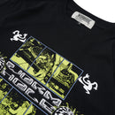 Wormhole Razorkin Double Layer Long Sleeve T-Shirt Black/White