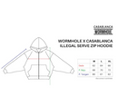 Wormhole x Casablanca Illegal Serve Zip Hoodie Beige