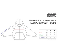 Wormhole x Casablanca Illegal Serve Zip Hoodie Beige