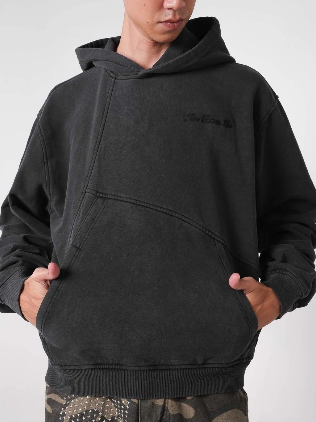 Two Times Too Rift Hoodie Washed Black