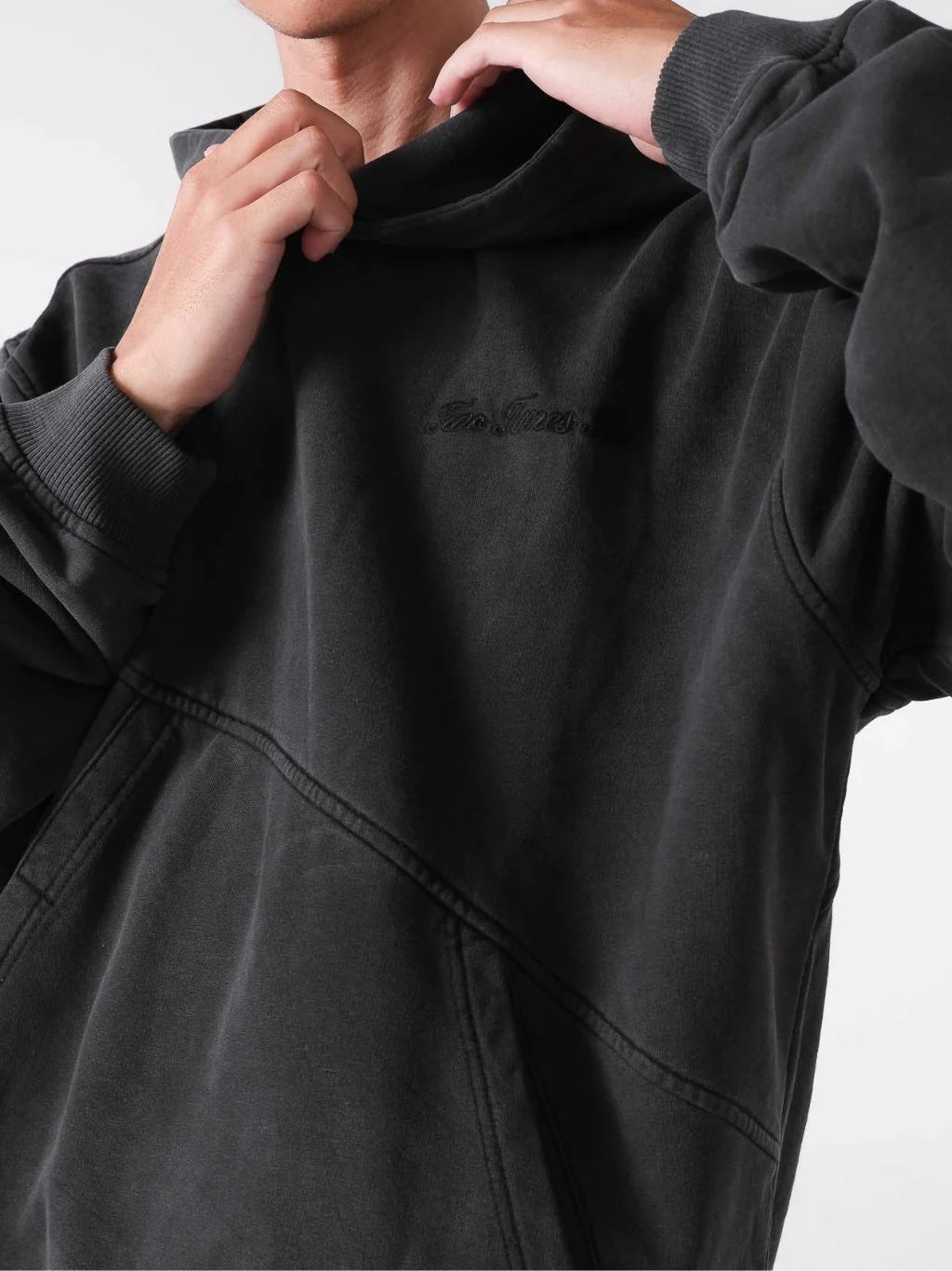 Two Times Too Rift Hoodie Washed Black