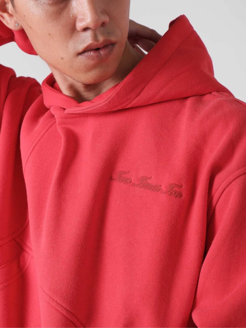 Two Times Too Rift Hoodie Washed Red
