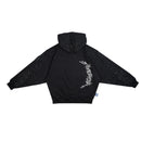 W.ESSENTIELS x Swain Mahisa A Quiet Speculation Oversize Zip Hoodie with Rhinestones Noir Black