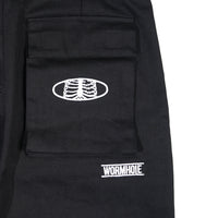Wormhole Esqueleto Baggy 5-pocket Cargo Pants Black