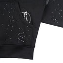 W.ESSENTIELS x Swain Mahisa A Quiet Speculation Oversize Zip Hoodie with Rhinestones Noir Black