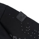 W.ESSENTIELS x Swain Mahisa A Quiet Speculation Oversize Zip Hoodie with Rhinestones Noir Black