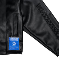 W.ESSENTIELS x Swain Mahisa A Quiet Speculation Oversize Two-Way Leather Sport Jacket Noir Black
