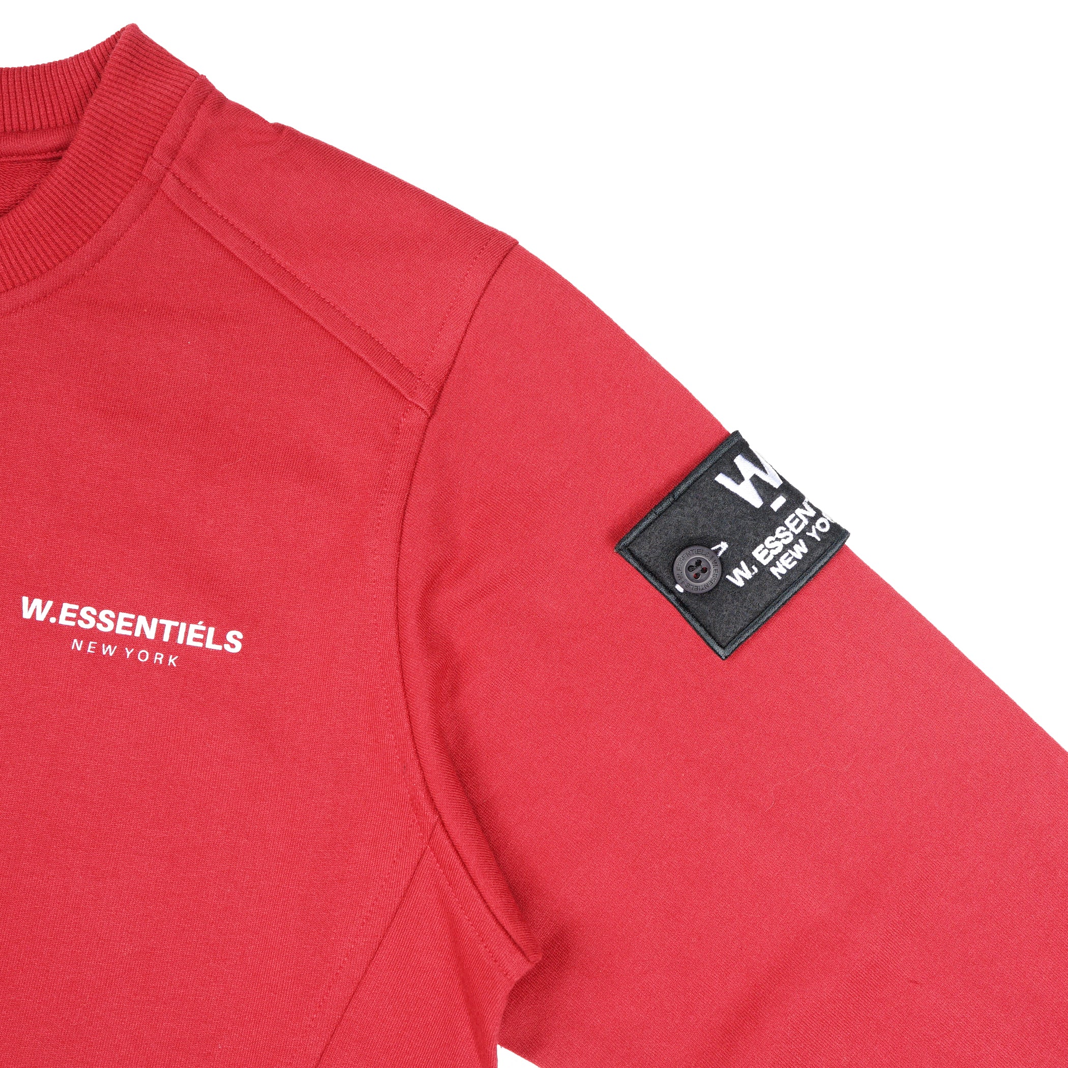 W.Essentiels Pouile Chest Logo Crewneck Foxblood