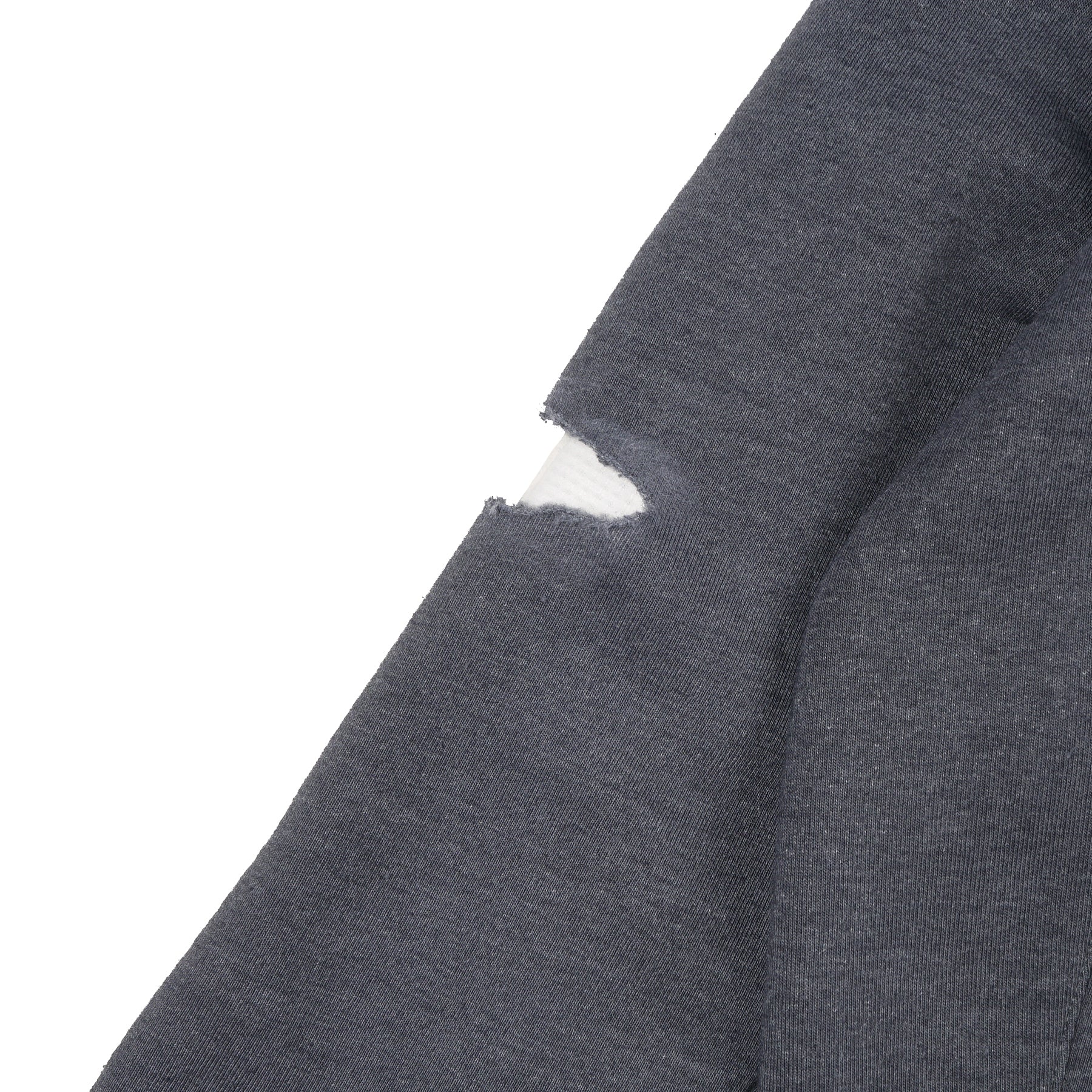 Two Times Too Oversized Waffle Lined Washed Hoodie Washed Grey