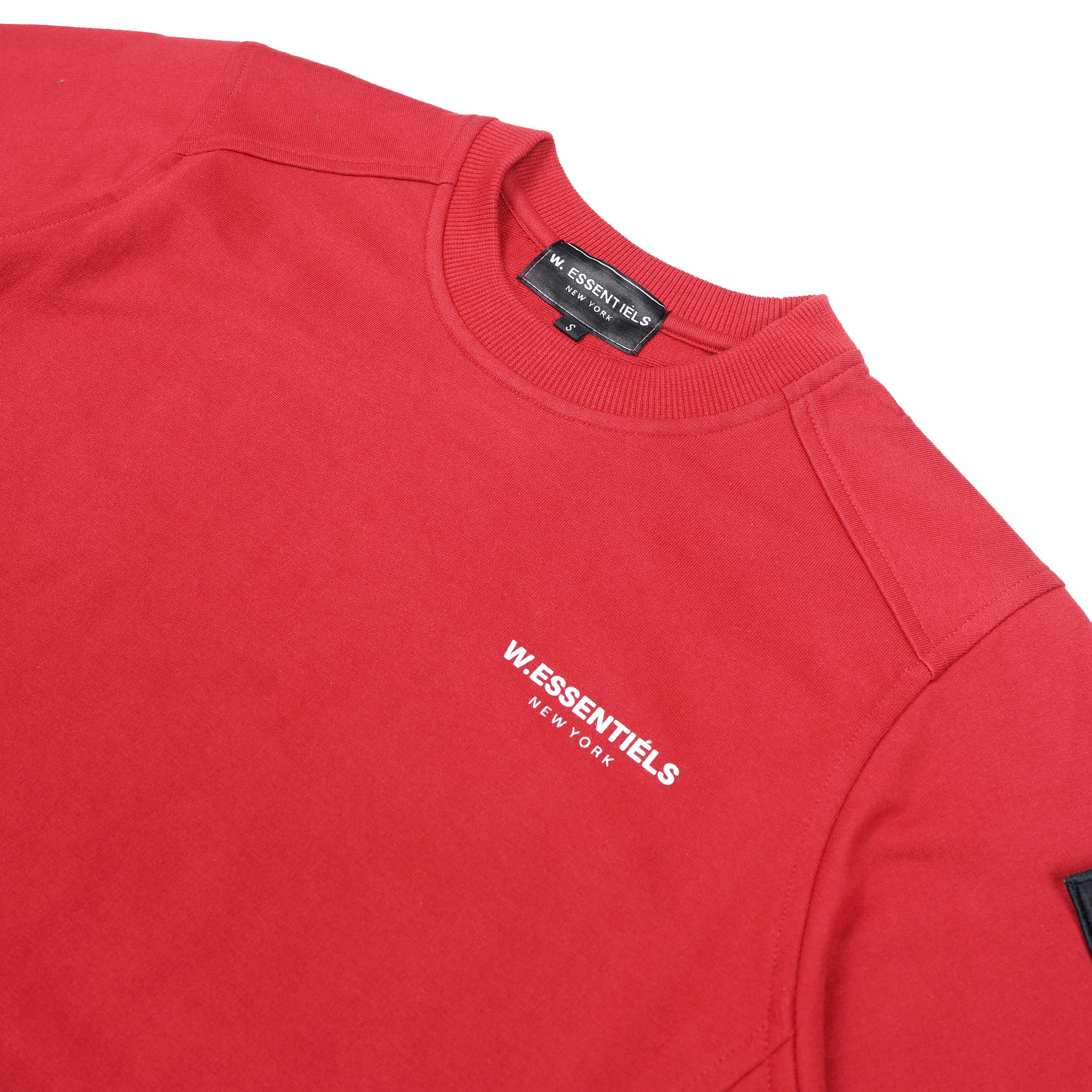 W.Essentiels Pouile Chest Logo Crewneck Foxblood