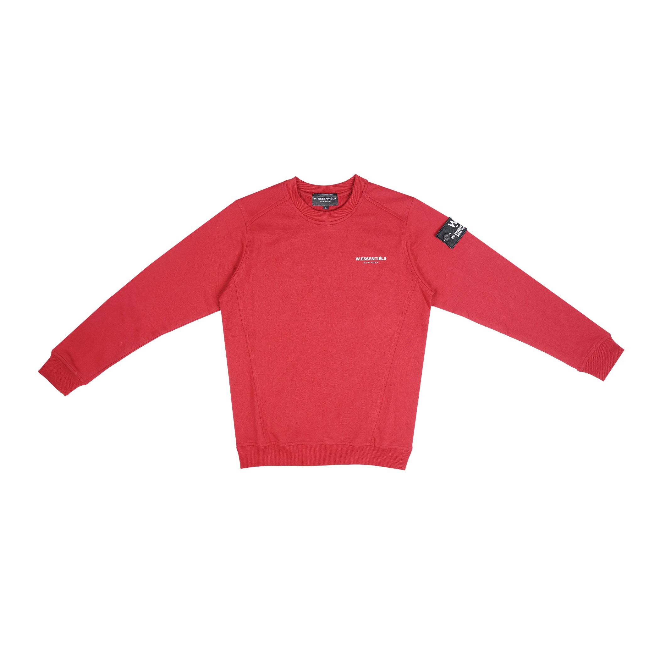 W.Essentiels Pouile Chest Logo Crewneck Foxblood