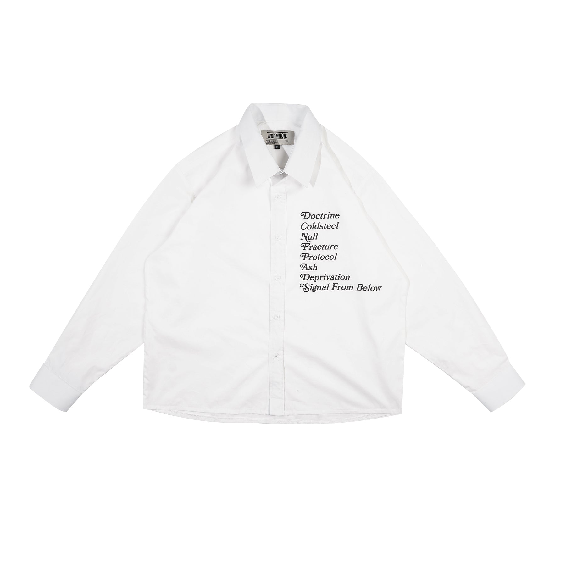 Wormhole Annul Oversize Boxy Shirt White