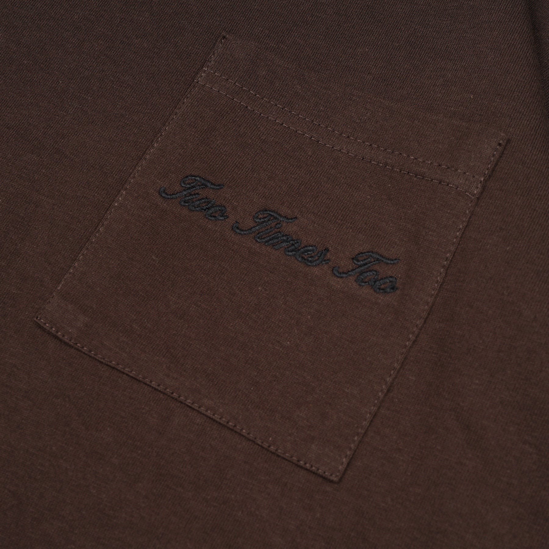 Two Times Too Double Layered Waffle Longsleeve Brown/White