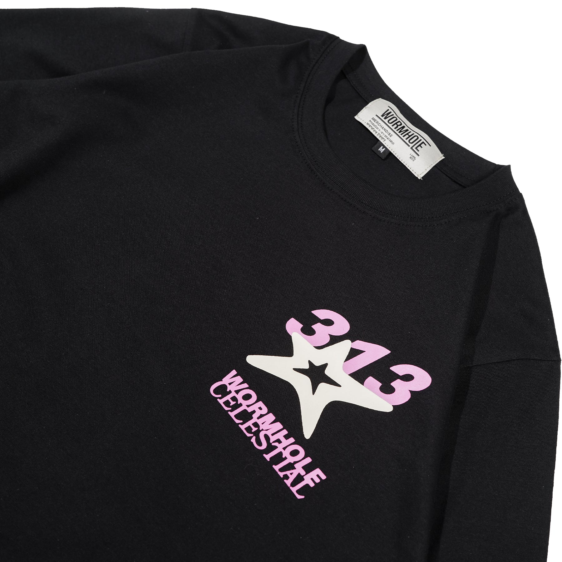 Wormhole Light it up Double Layer Longsleeve Tee Black/Stripes