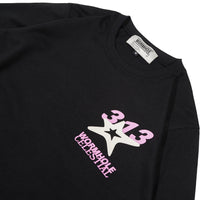 Wormhole Light it up Double Layer Longsleeve Tee Black/Stripes