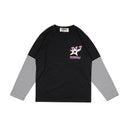 Wormhole Light it up Double Layer Longsleeve Tee Black/Stripes