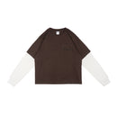 Two Times Too Double Layered Waffle Longsleeve Brown/White