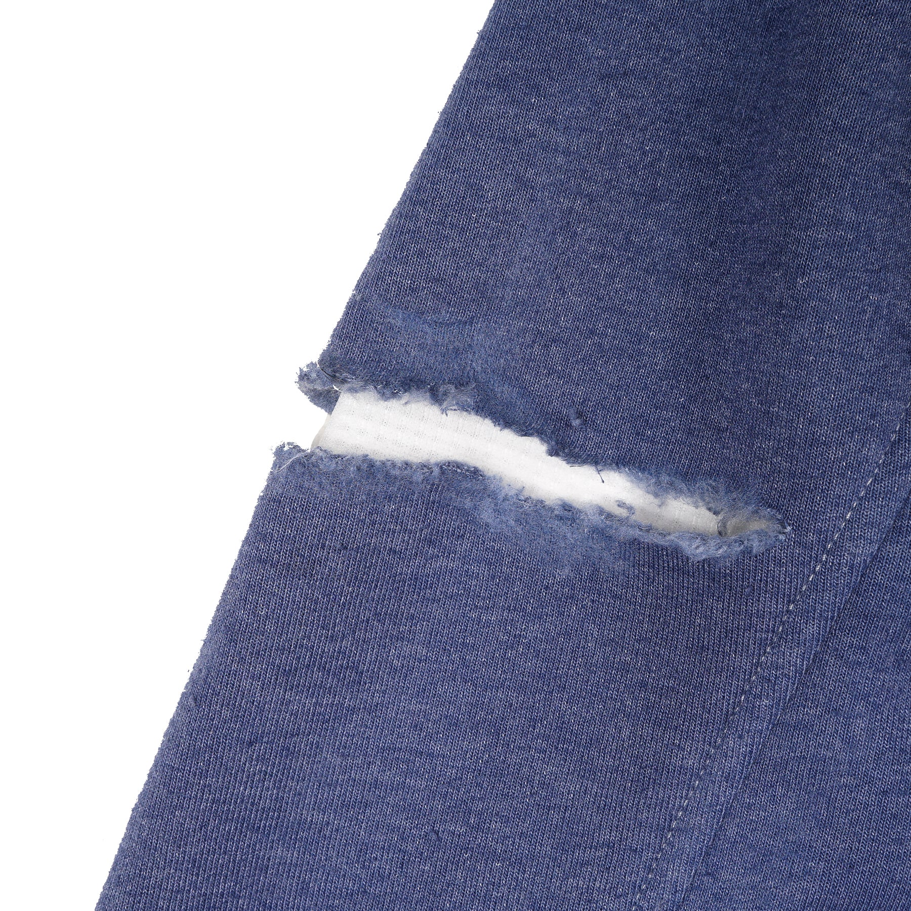 Two Times Too Oversized Waffle Lined Washed Hoodie Washed Blue
