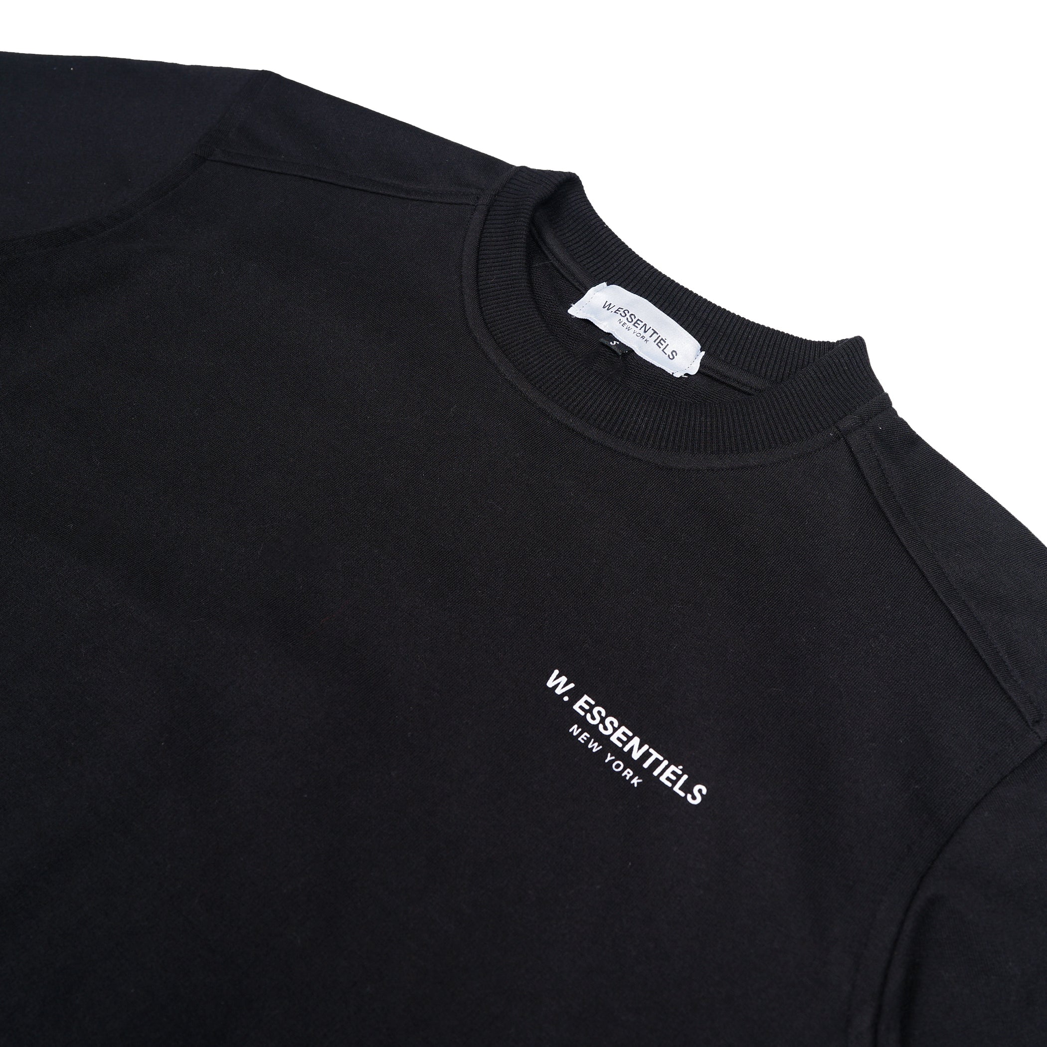 W.Essentiels Sweater Pouile Chest Logo Crewneck Noir Black