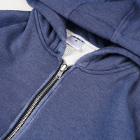 Two Times Too Oversized Waffle Lined Washed Hoodie Washed Blue
