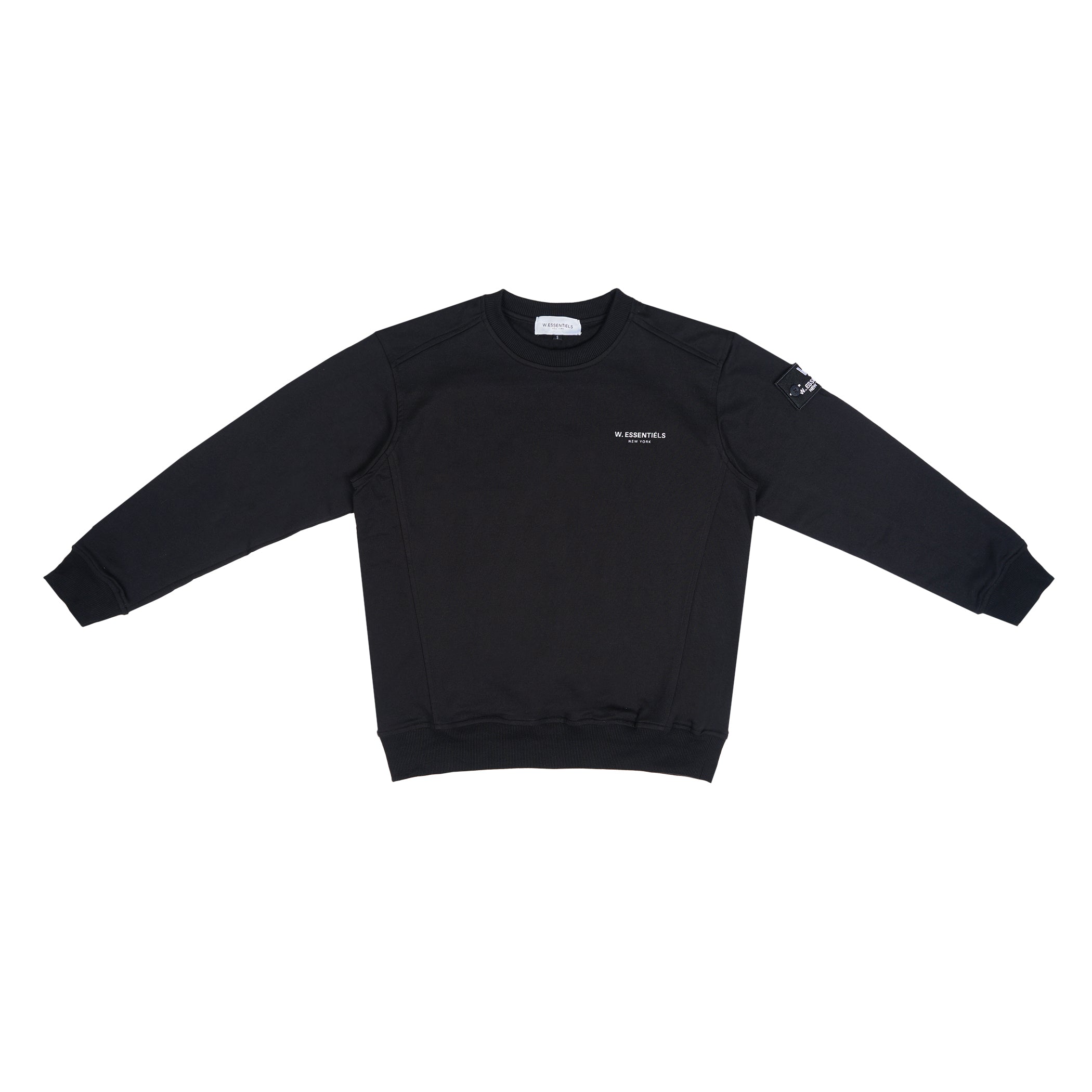 W.Essentiels Sweater Pouile Chest Logo Crewneck Noir Black