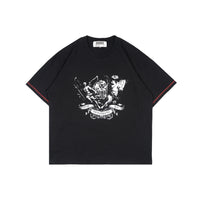 Wormhole City of Invasion Oversize Boxy Tee with Red Stitch
