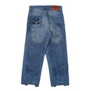 Two Times Too Bleak Denim Distressed Washed Blue