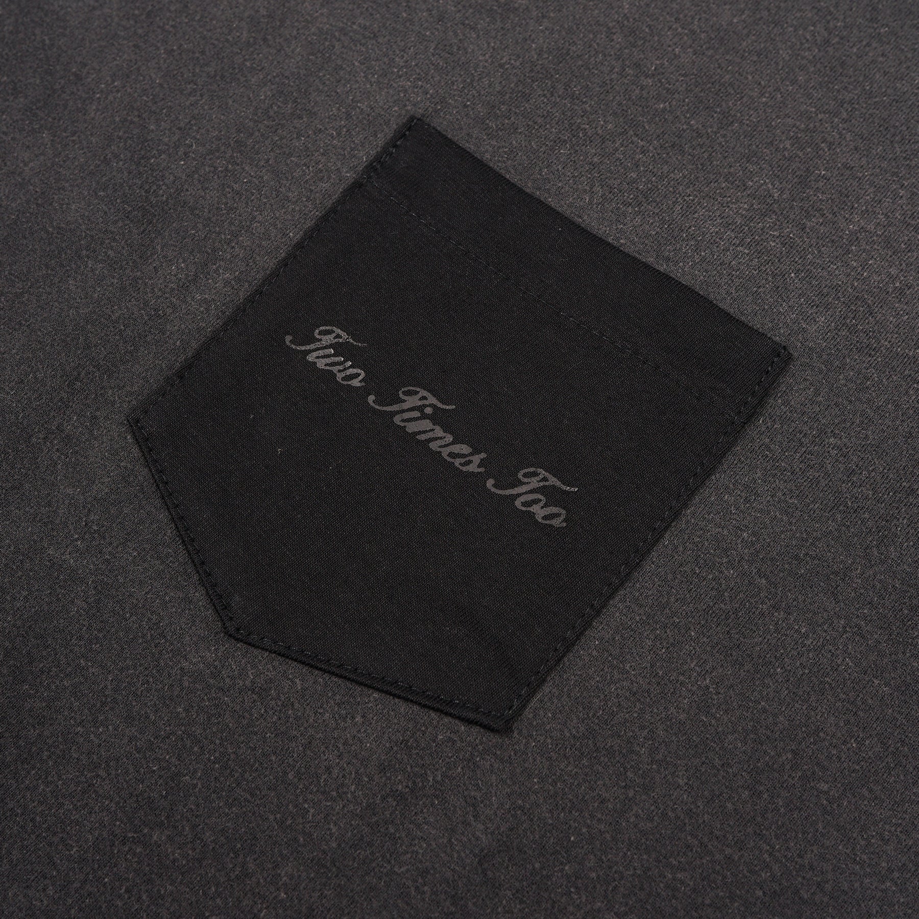 Two Times Too Washed Pocket Tee Washed Black