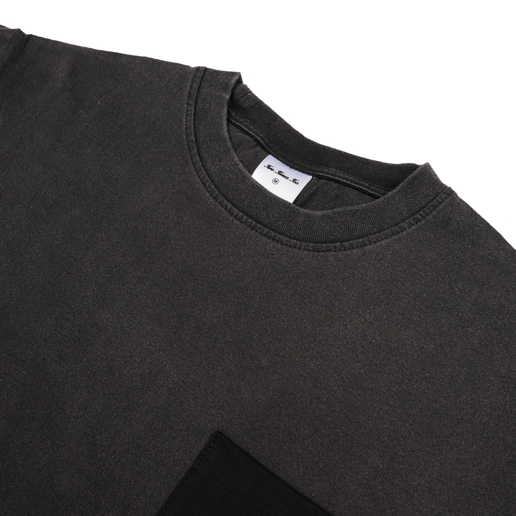 Two Times Too Washed Pocket Tee Washed Black