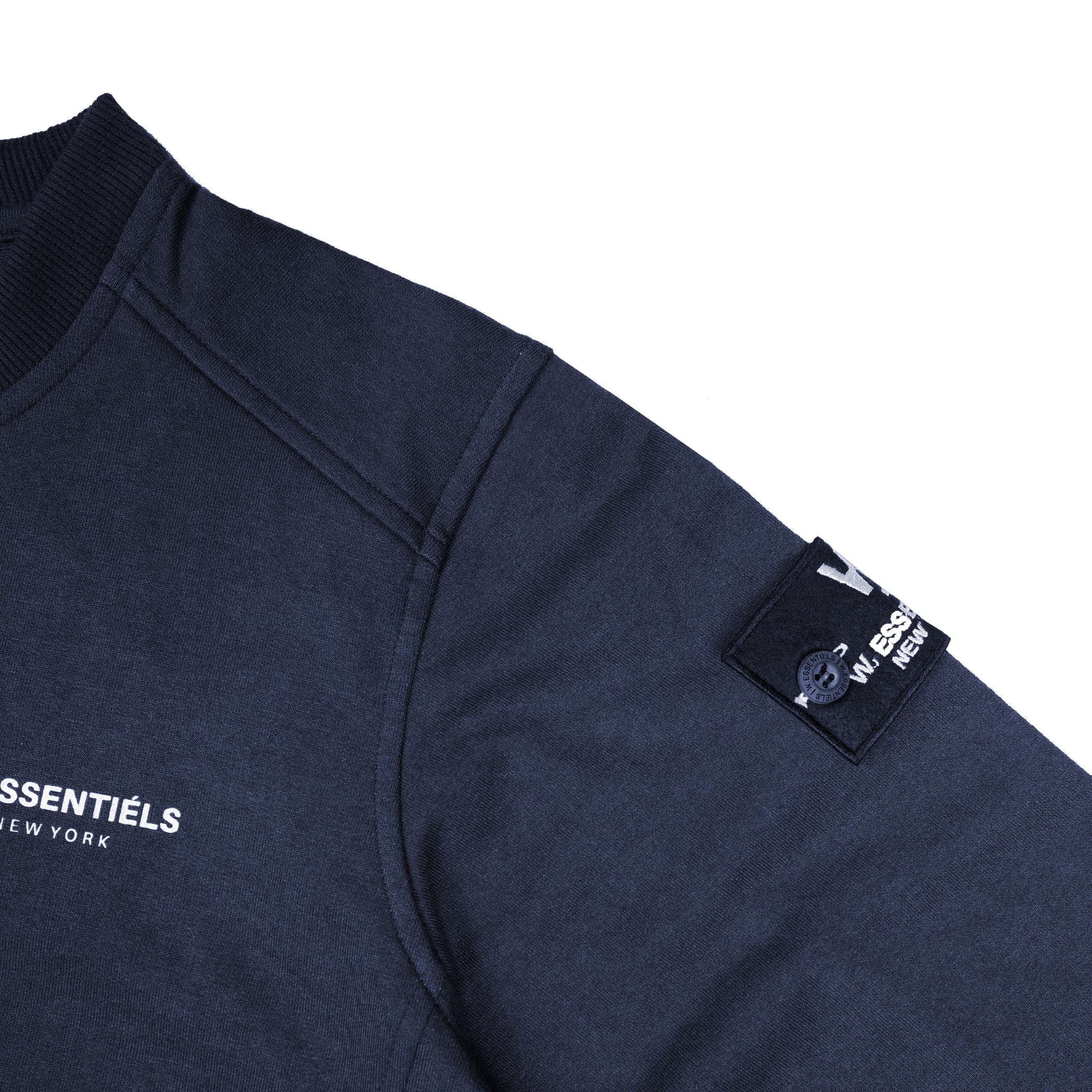 W.Essentiels Sweater Pouile Chest Logo Crewneck Navy