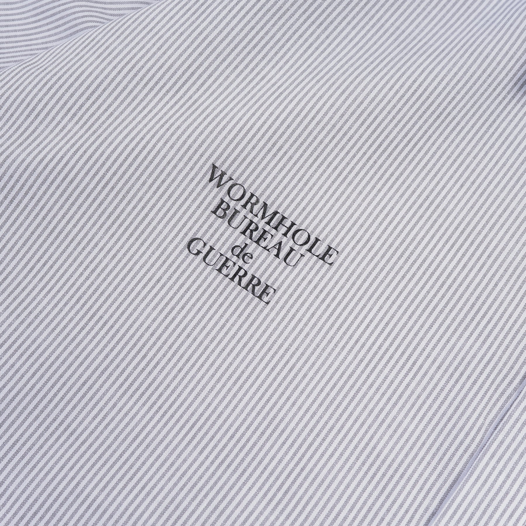Wormhole Bureau de Guerre Boxy Cut Oversized Shirt Stripped Grey