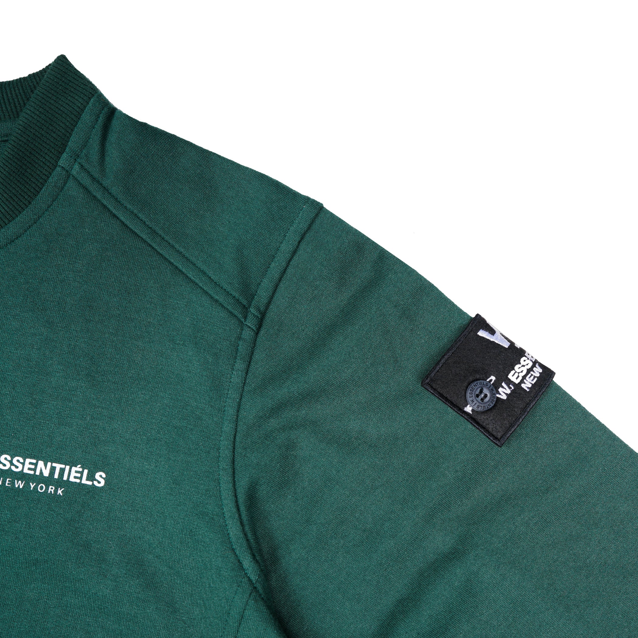 W.Essentiels Sweater Pouile Chest Logo Crewneck forest Green
