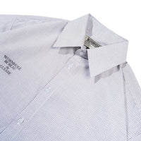 Wormhole Bureau de Guerre Boxy Cut Oversized Shirt Stripped Grey