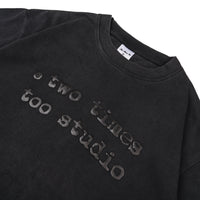 Two Times Too Logo Tee Washed Black