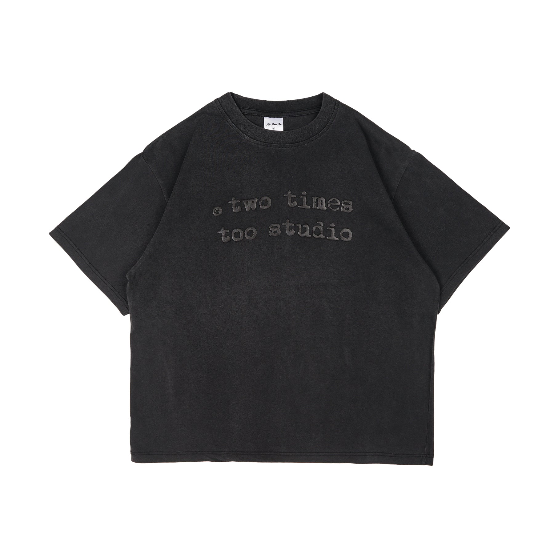 Two Times Too Logo Tee Washed Black