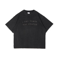 Two Times Too Logo Tee Washed Black