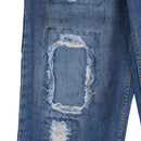 Two Times Too Bleak Denim Distressed Washed Blue