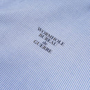 Wormhole Bureau de Guerre Boxy Cut Oversized Shirt Stripped Navy
