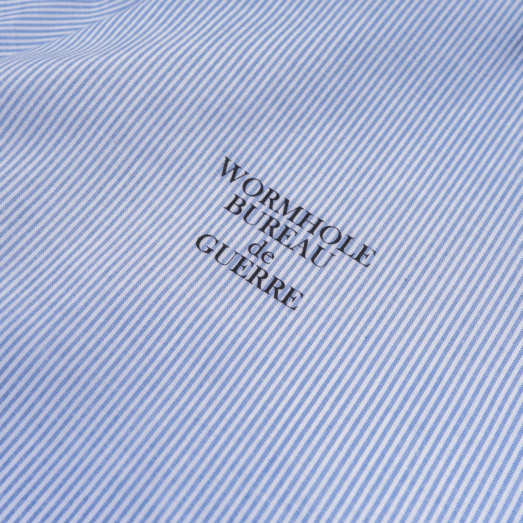 Wormhole Bureau de Guerre Boxy Cut Oversized Shirt Stripped Navy