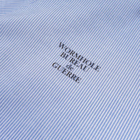 Wormhole Bureau de Guerre Boxy Cut Oversized Shirt Stripped Navy