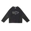 Two Times Too Cursive Tee Longsleeve Washed Black
