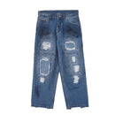 Two Times Too Bleak Denim Distressed Washed Blue
