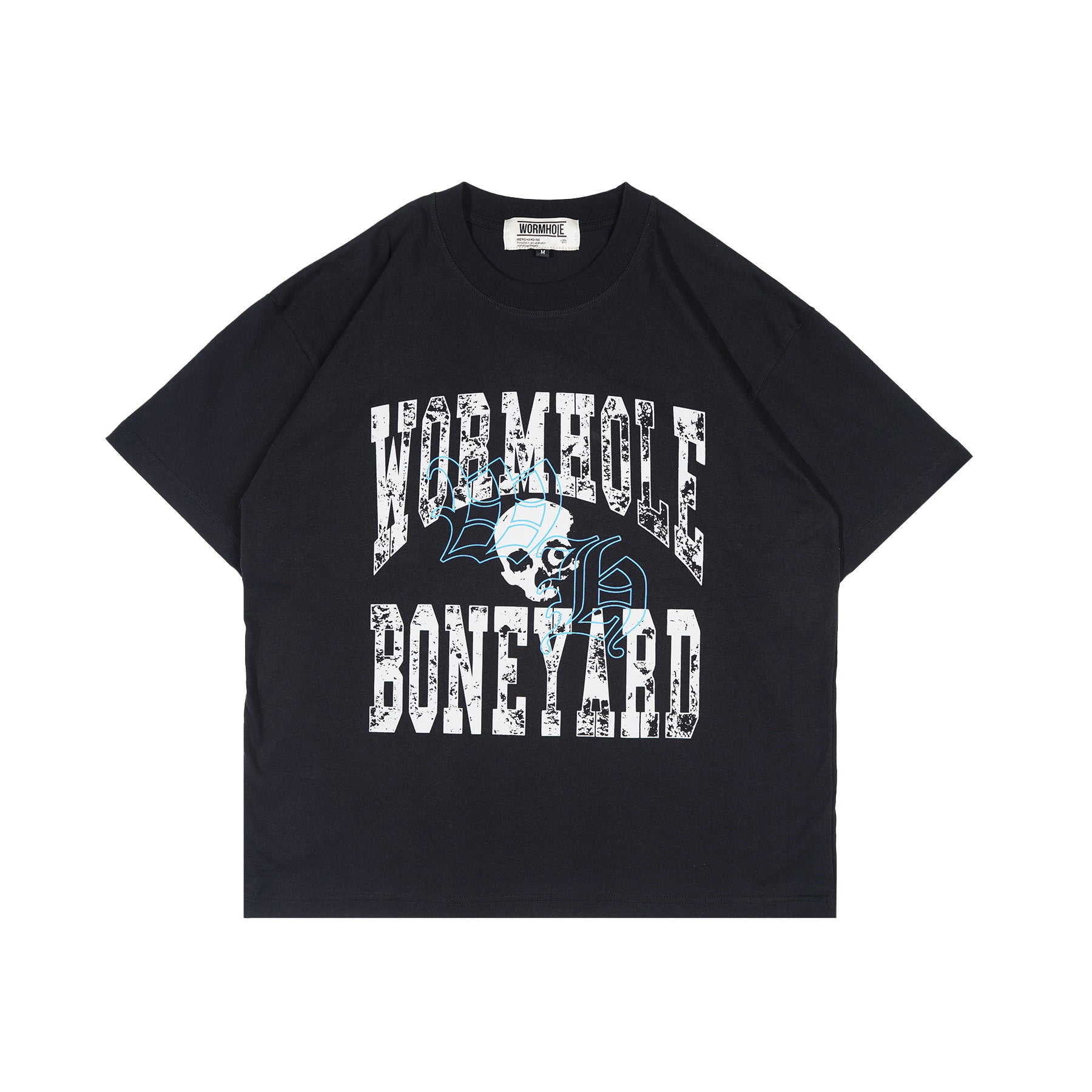 Wormhole Boneyard Squad Boxy Tee Black