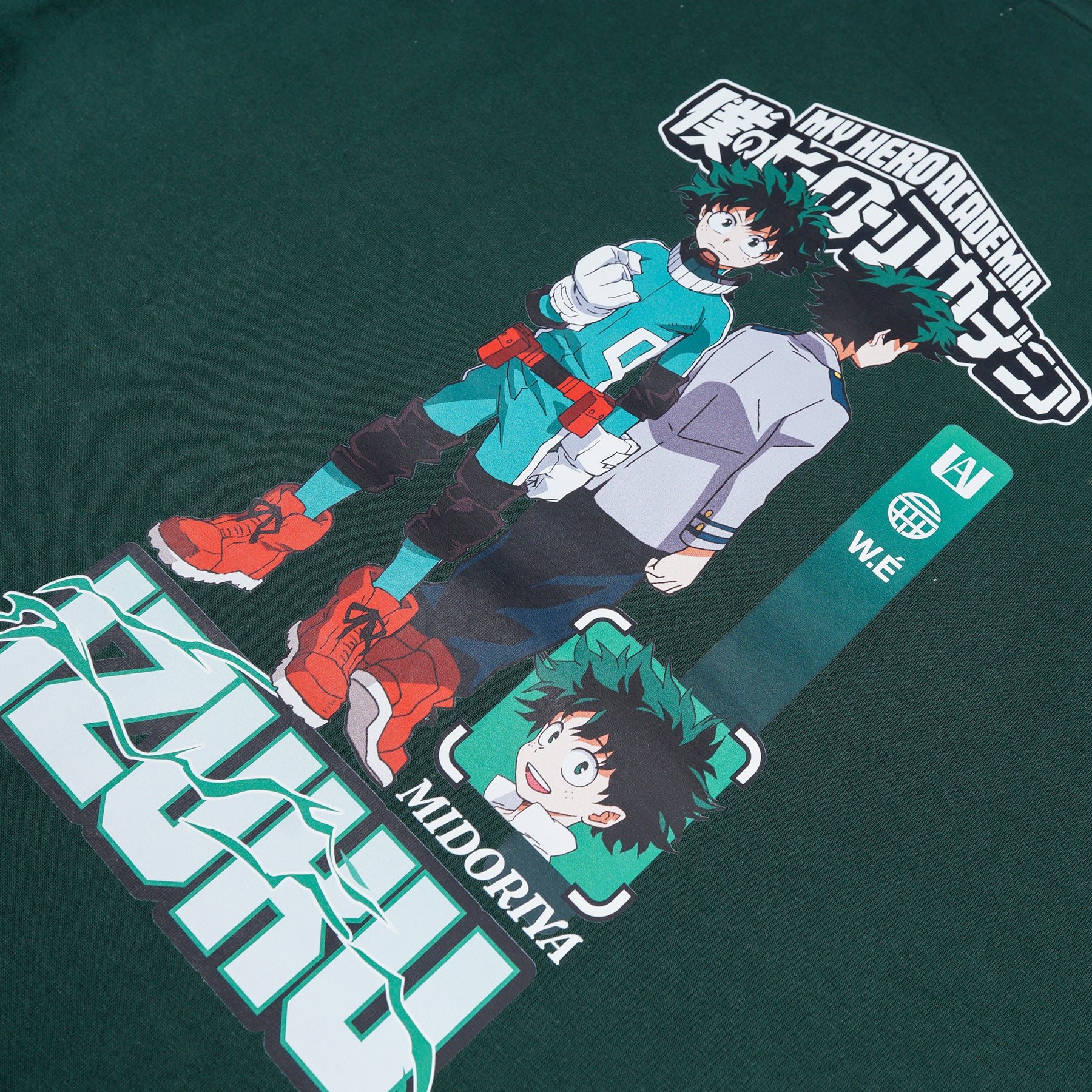 W.Essentiels X My Hero Academia Izuku Boxy Cut Tee Forest Green