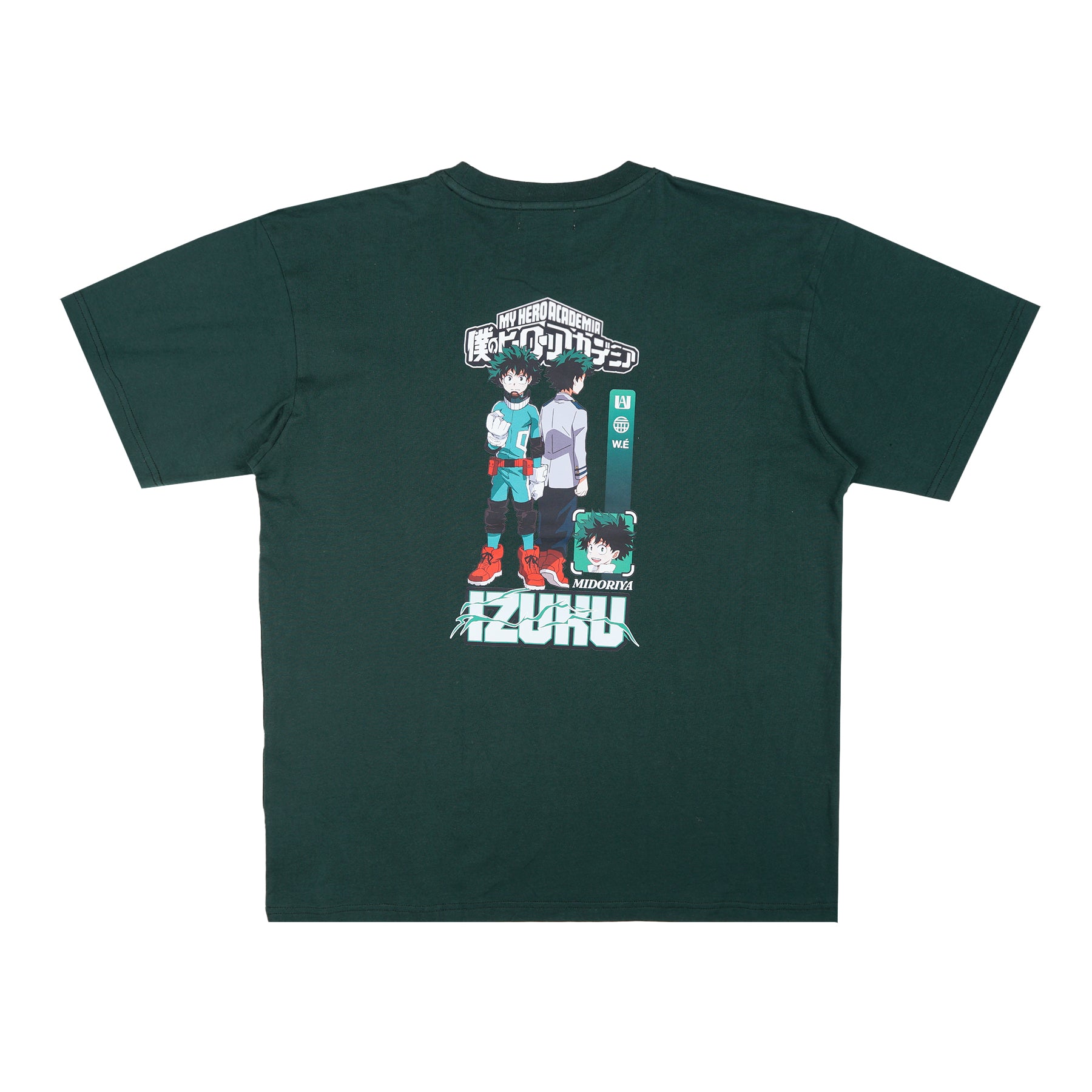 W.Essentiels X My Hero Academia Izuku Boxy Cut Tee Forest Green