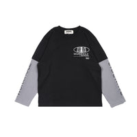 Wormhole Esqueleto Double Layer Long slevee Tee Black/Waffle Grey