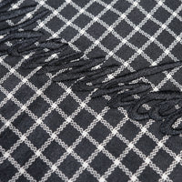 Wormhole Esqueleto Double Layer Shirt Woven Plaid / Black